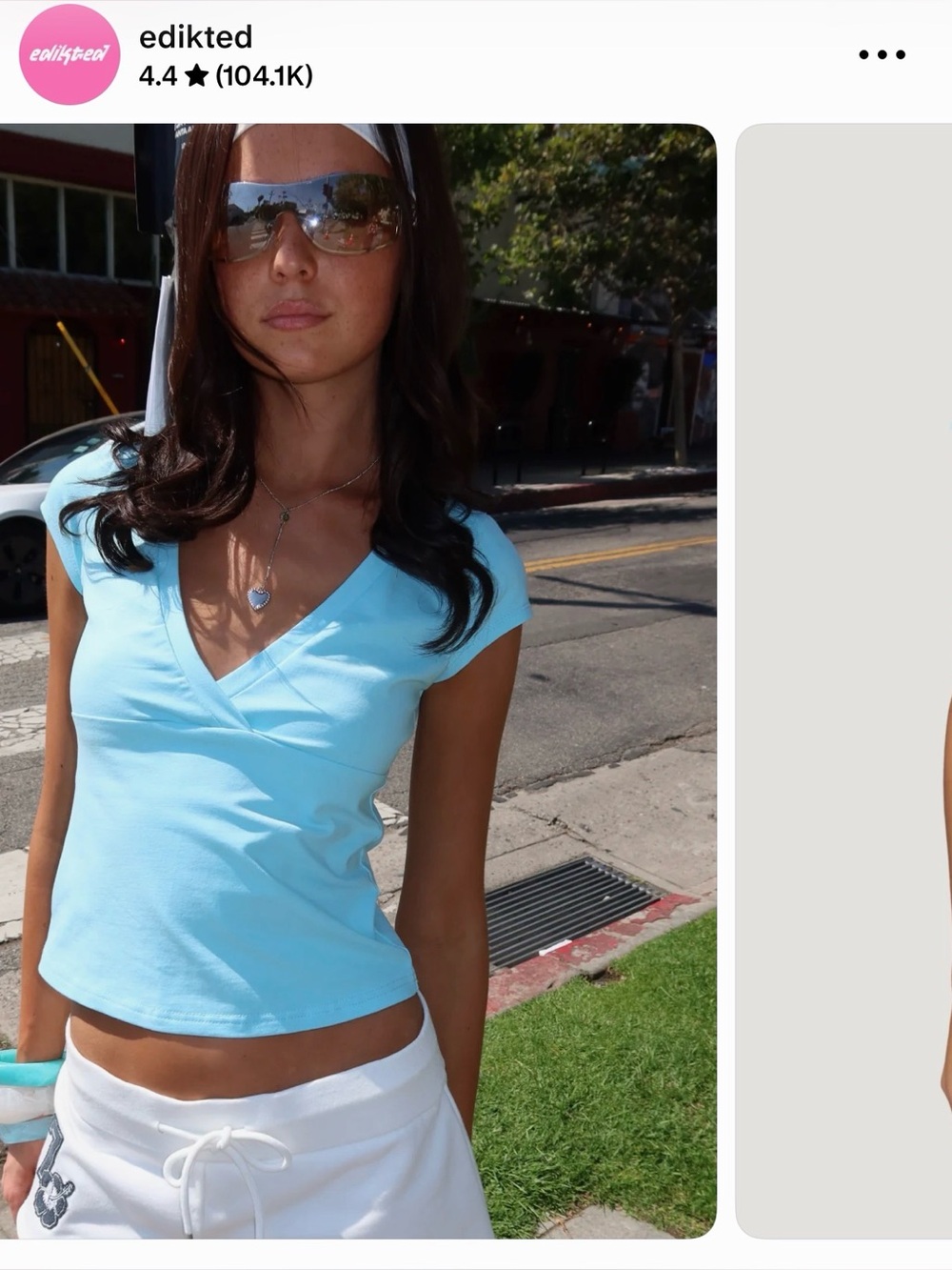 Edikted Turquoise top - Picture 3 of 3